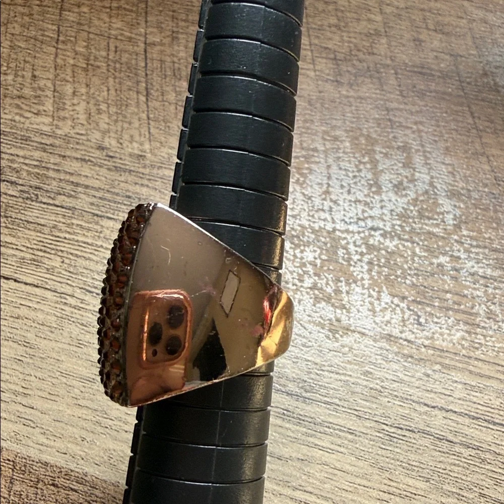 Brown Rhinestone Statement Ring - Picture 4 of 7